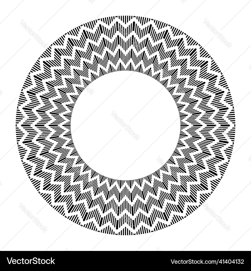 Circle pattern for round frame vector image
