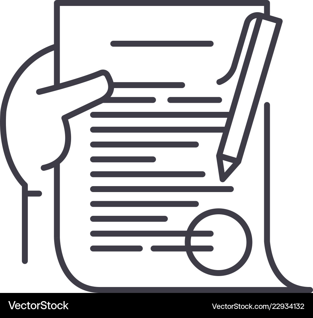Commitment Line Icon vector image