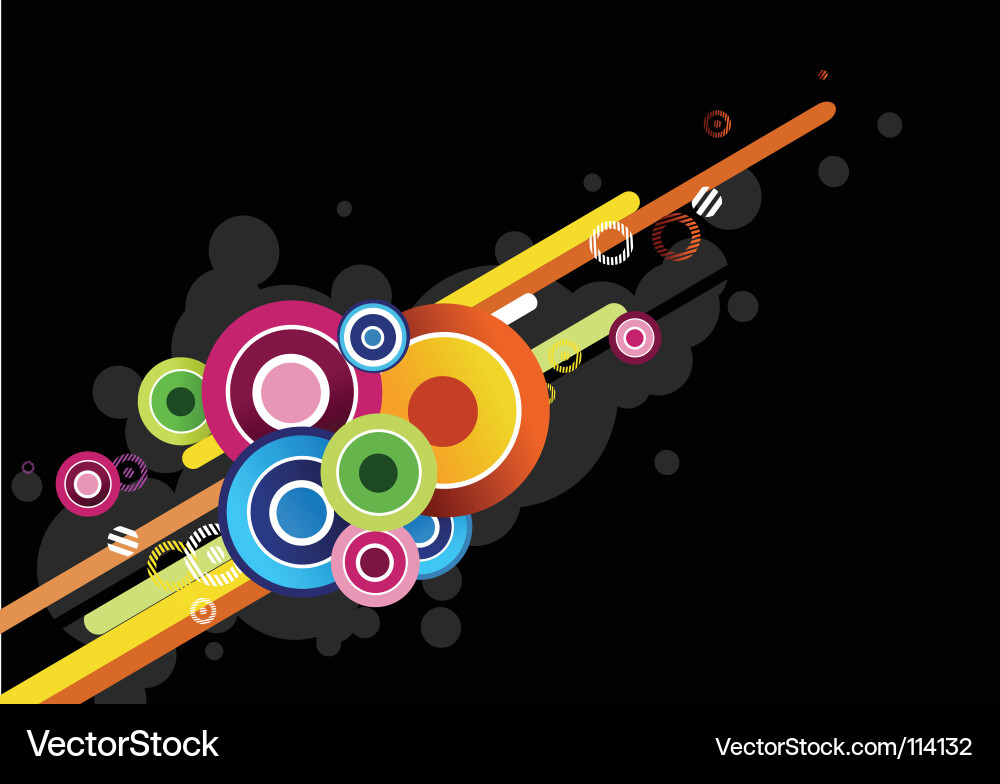 Dynamic Color Strokes vector image