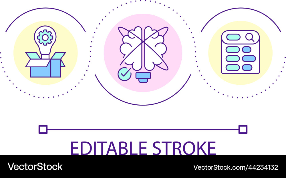 Find problem solving loop concept icon Find problem solving loop concept icon vector image
