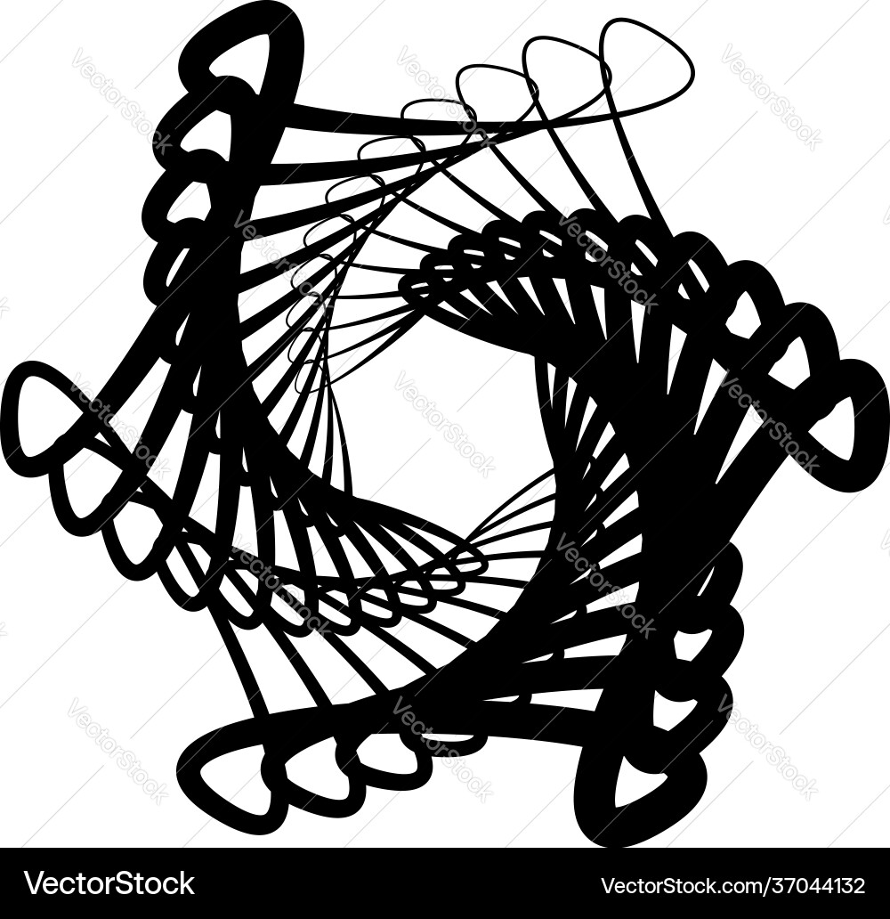 Geometric shape design element with inward Geometric shape design element with inward vector image