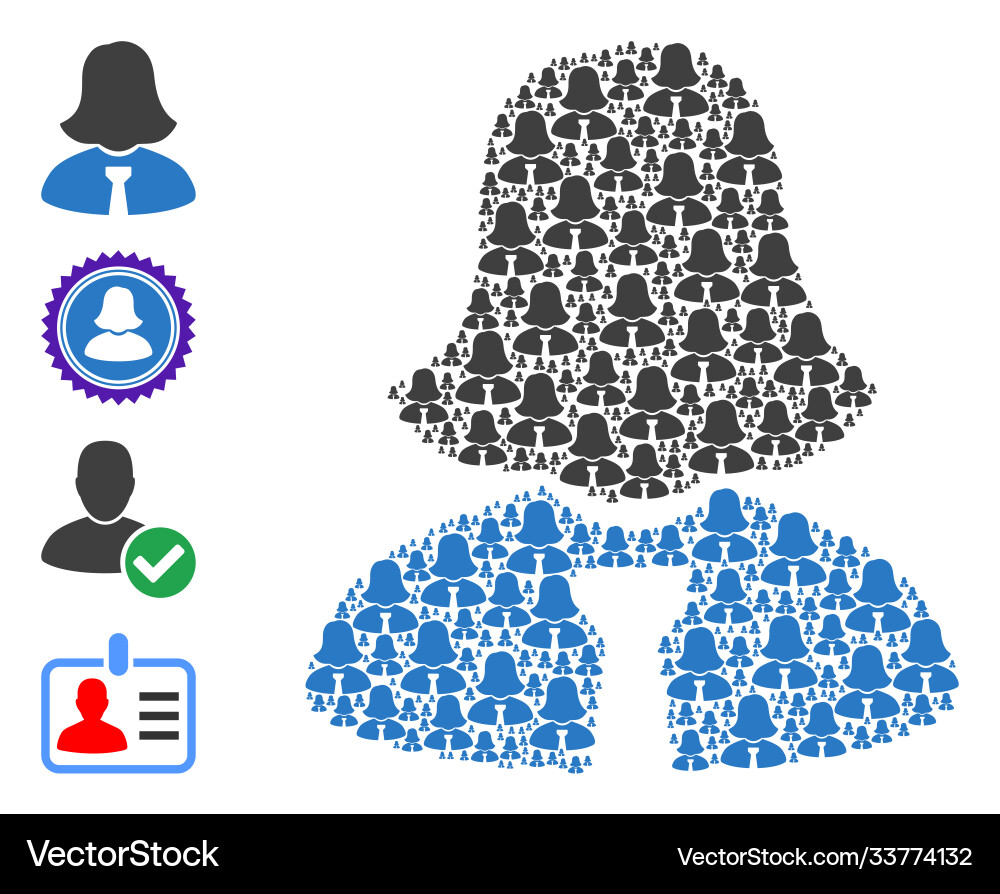 Lady recursion mosaic self items Vector Image