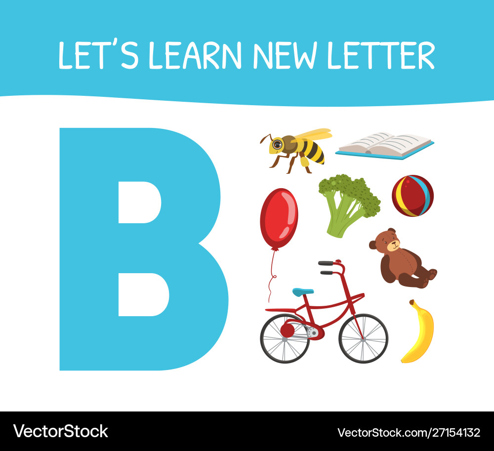 Lets learn new letter a educational game vector image