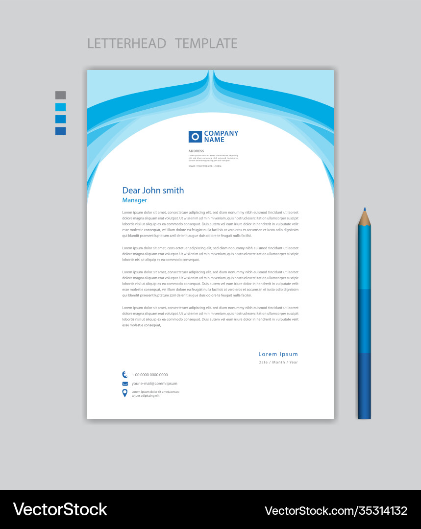 Letterhead template minimalist style Letterhead template minimalist style vector image