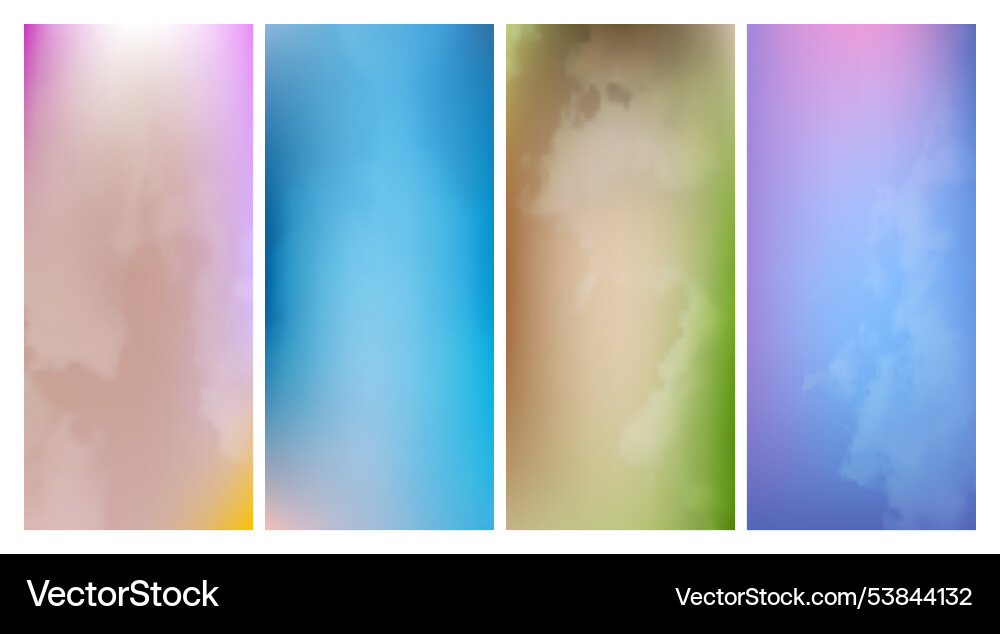 Modern colorful gradient background with clouds Modern colorful gradient background with clouds vector image