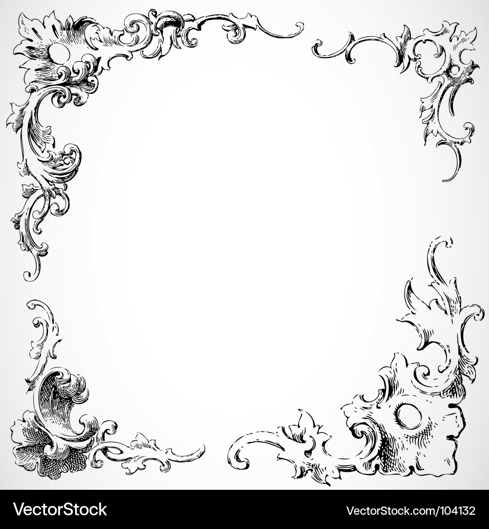 Ornate Scrollwork Swirls vector image