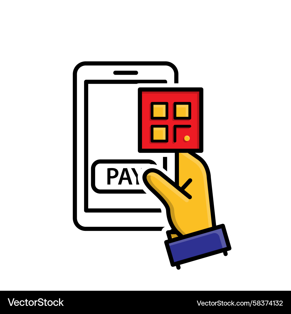 Payment Code & E-commerce Click Vector Image