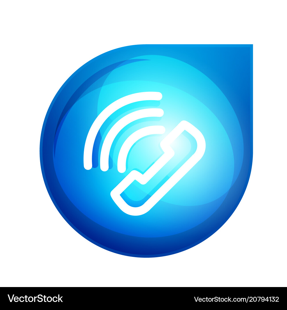 Phone support call center button Vector Image