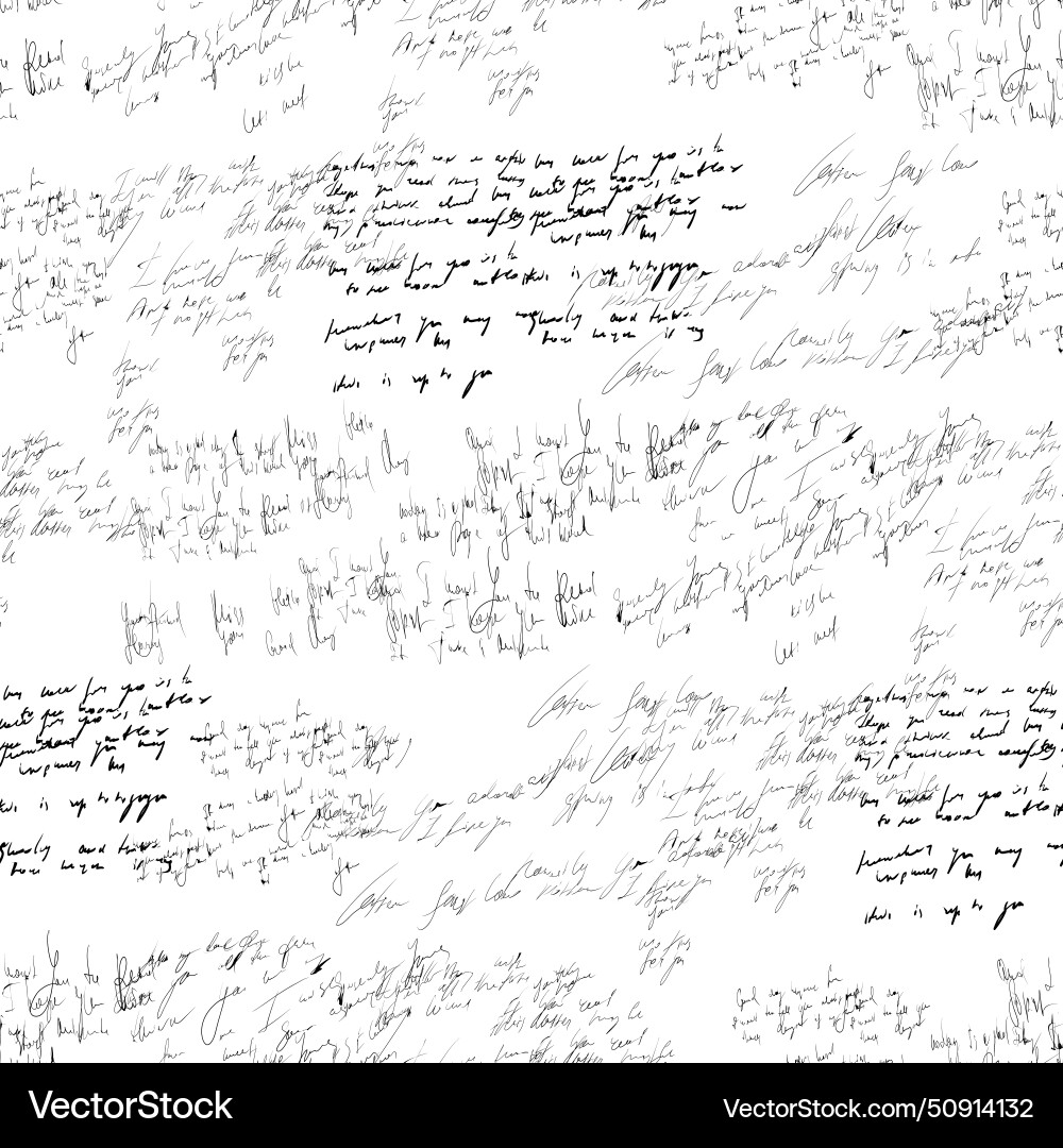 Seamless pattern of handwritten text on white Seamless pattern of handwritten text on white vector image