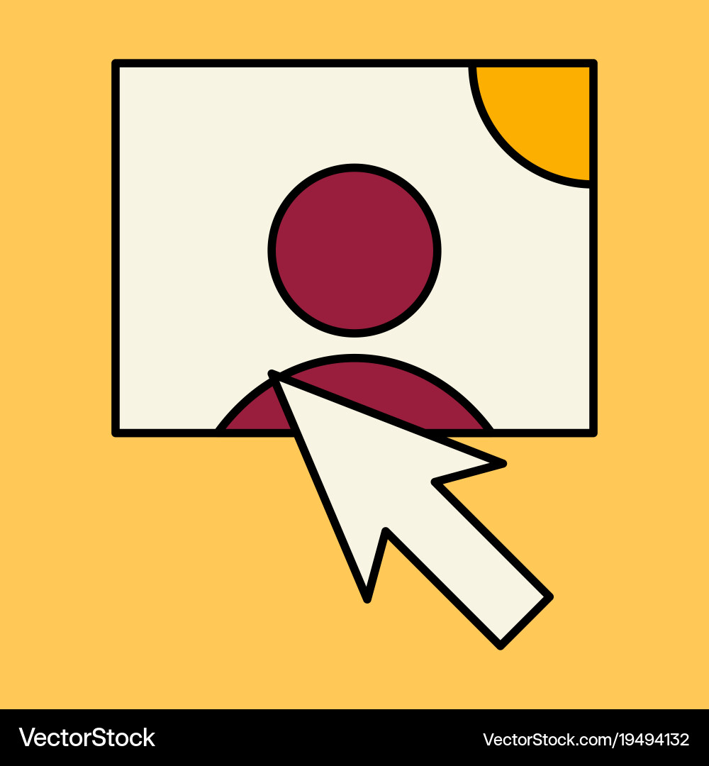 Web design elements picture mouse arrow icon vector image