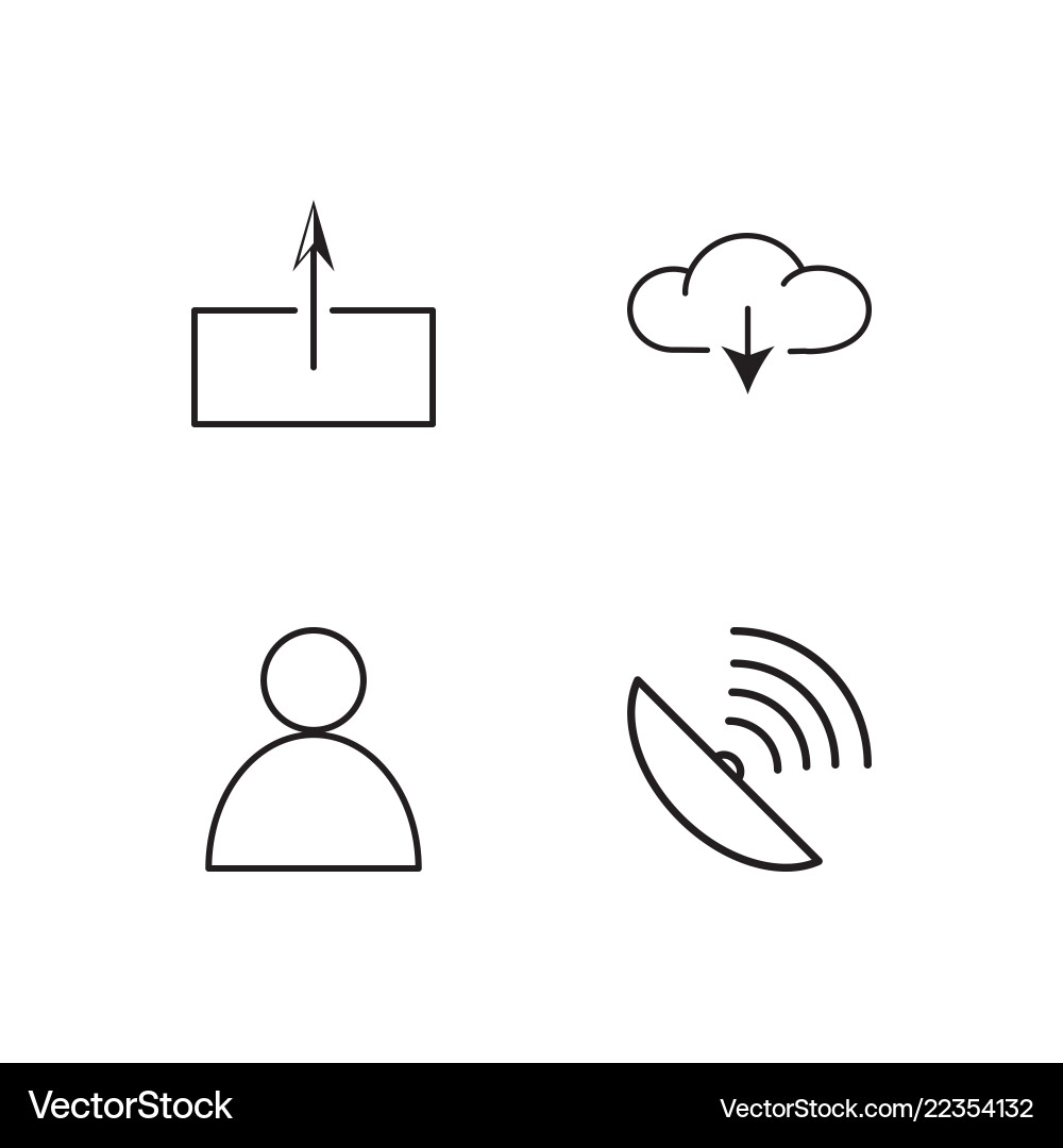 Web simple outlined icons set Web simple outlined icons set vector image