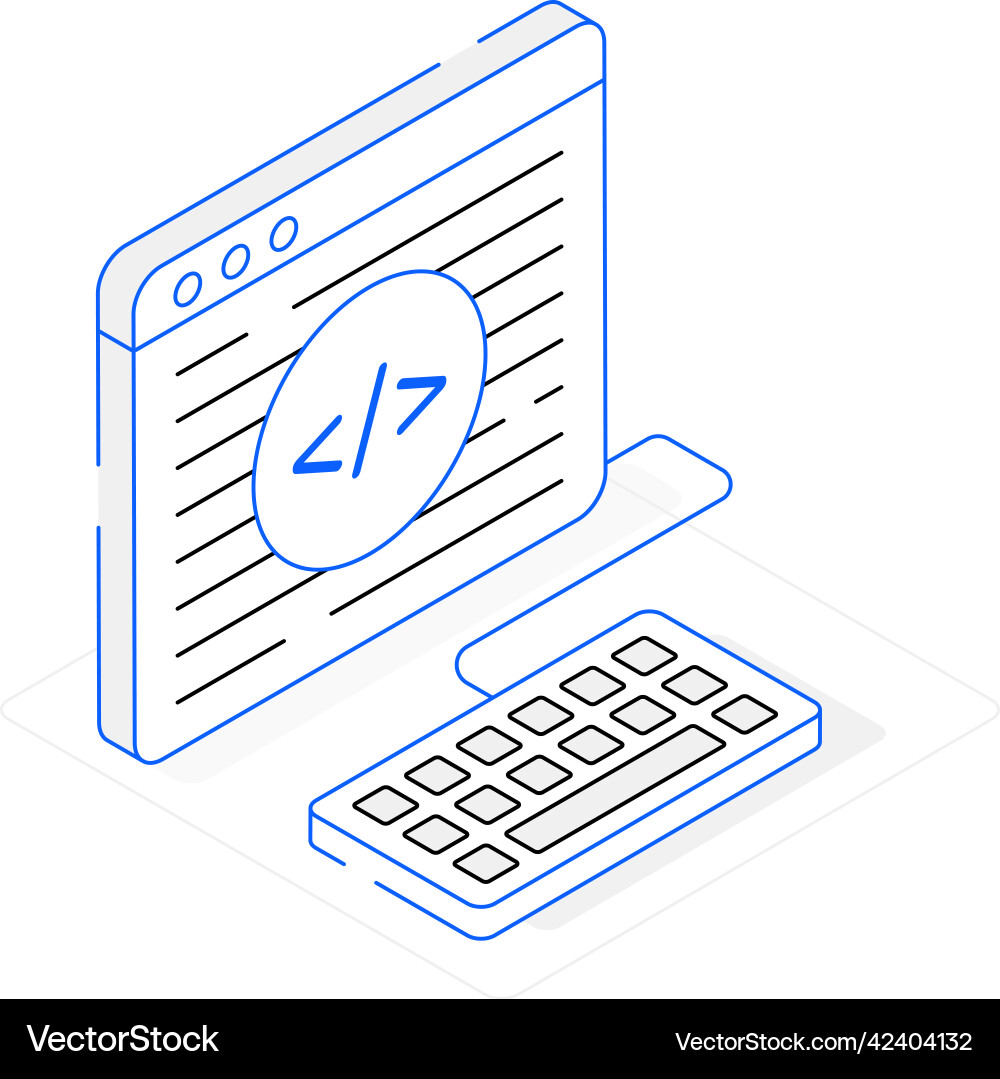 Website coding vector image