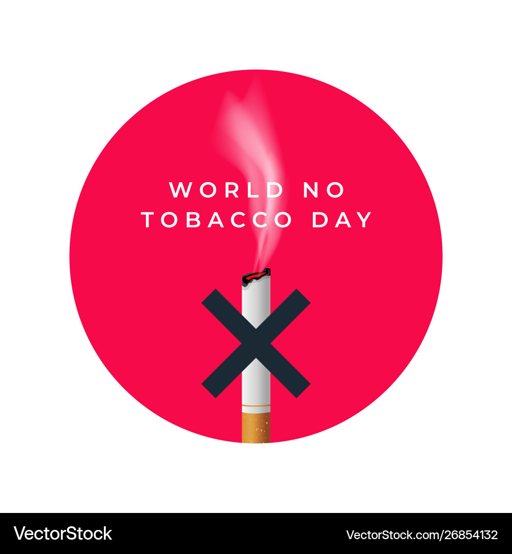 World no tobacco day smoking vector image