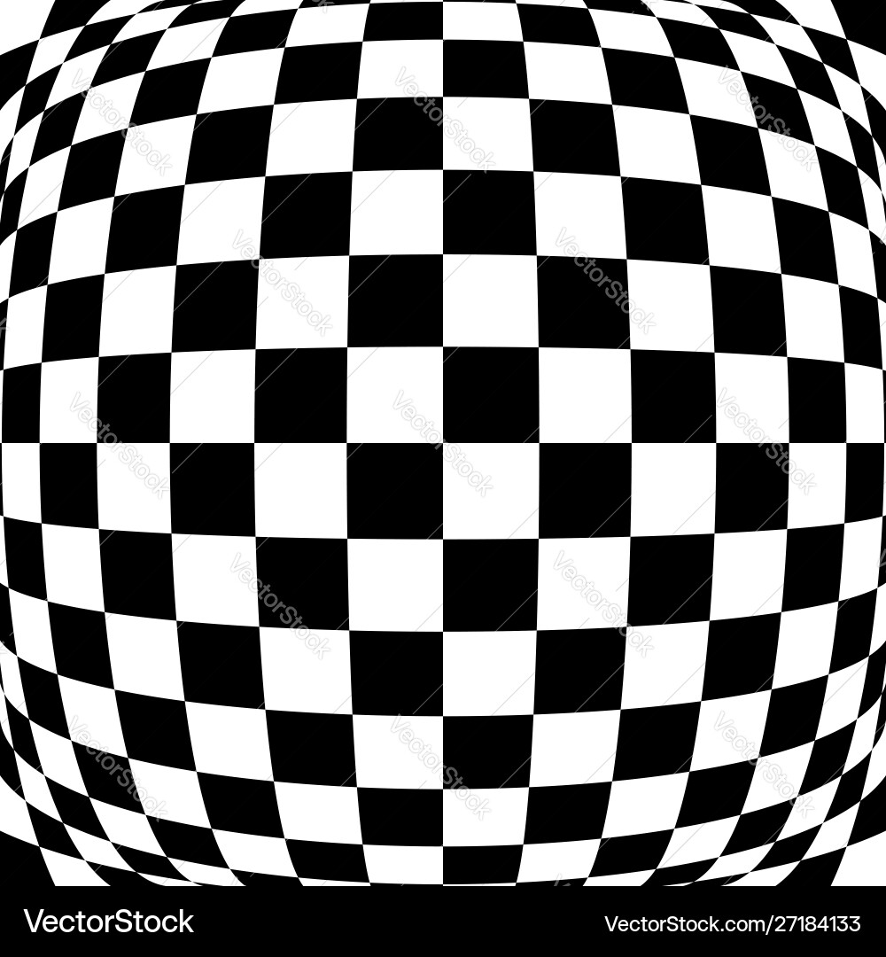 3d circular burst convex globe sphere orb distort Vector Image