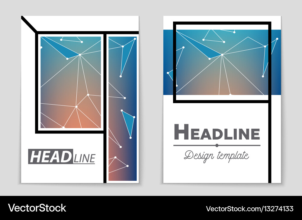 Abstract layout background set for art vector image