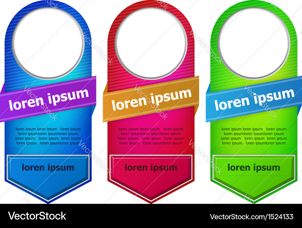 Abstract web banner with arrow vector image