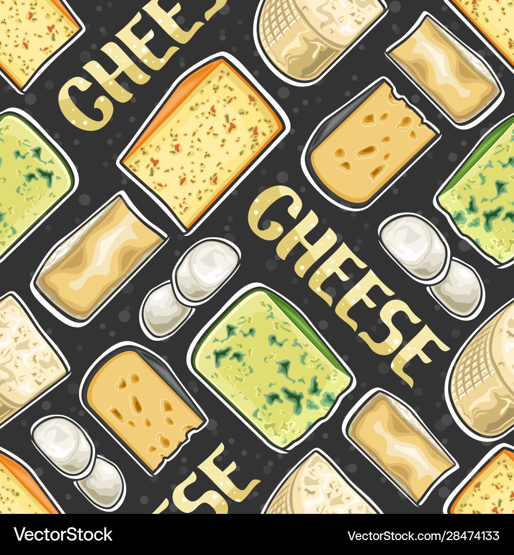 Assorted Cheese Pattern vector image