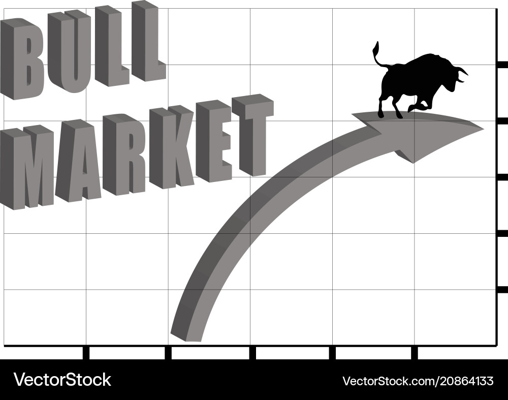 Bull market Vector Image