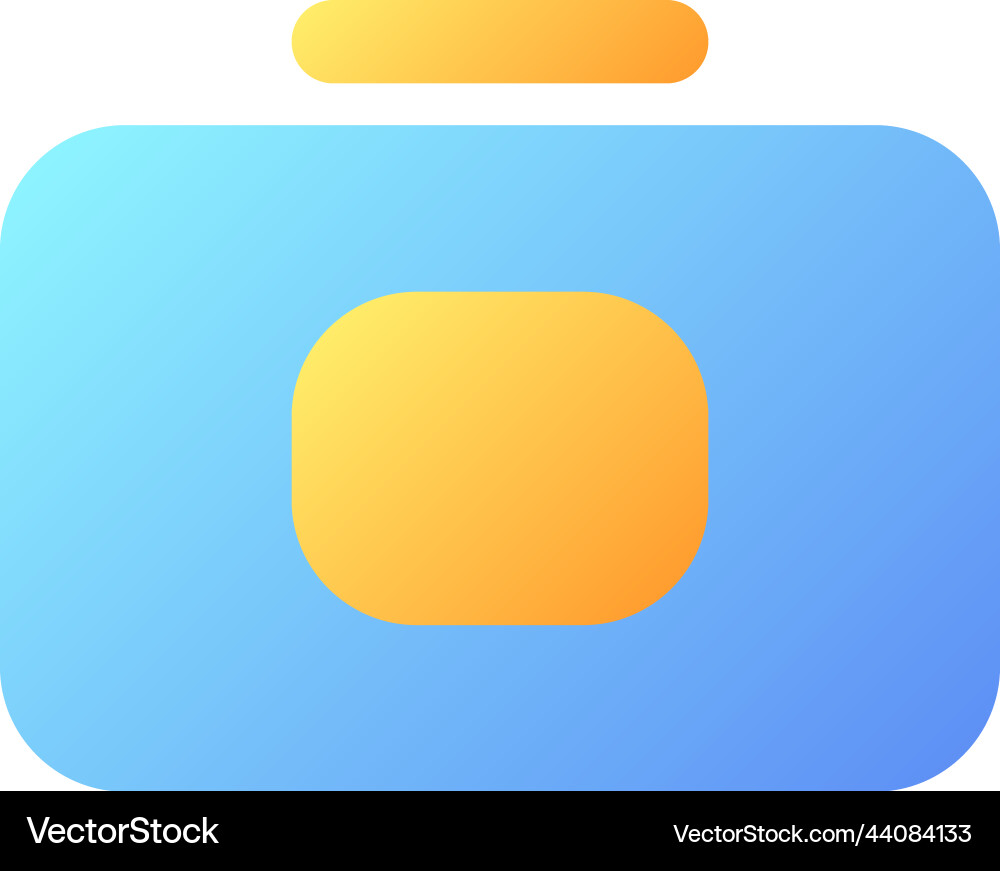 Camera pixel perfect flat gradient color ui icon vector image