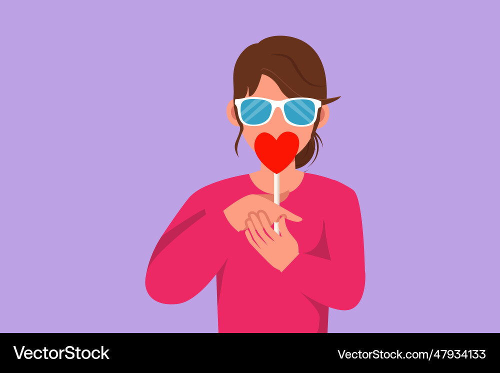 Cartoon flat style drawing portrait young woman Cartoon flat style drawing portrait young woman vector image