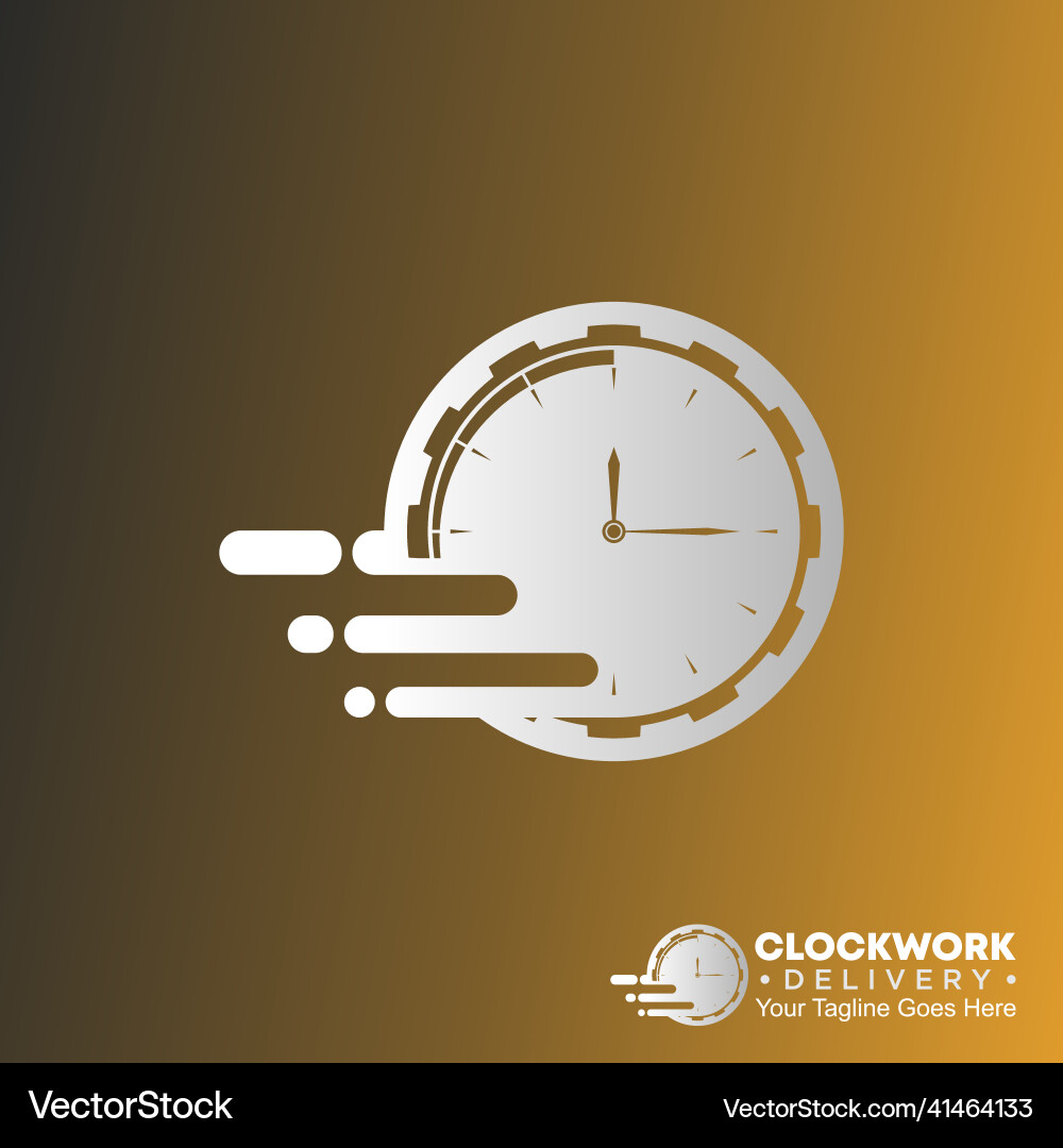 Design combination of clock gear and speed Vector Image