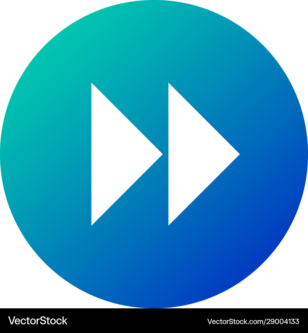 Double arrow triangle pointer in circle isolated Double arrow triangle pointer in circle isolated vector image