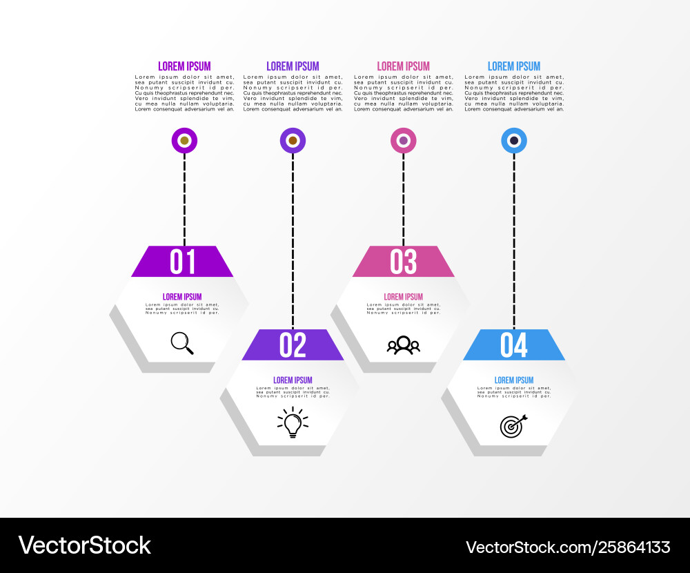 Infographic design template with options steps Infographic design template with options steps vector image