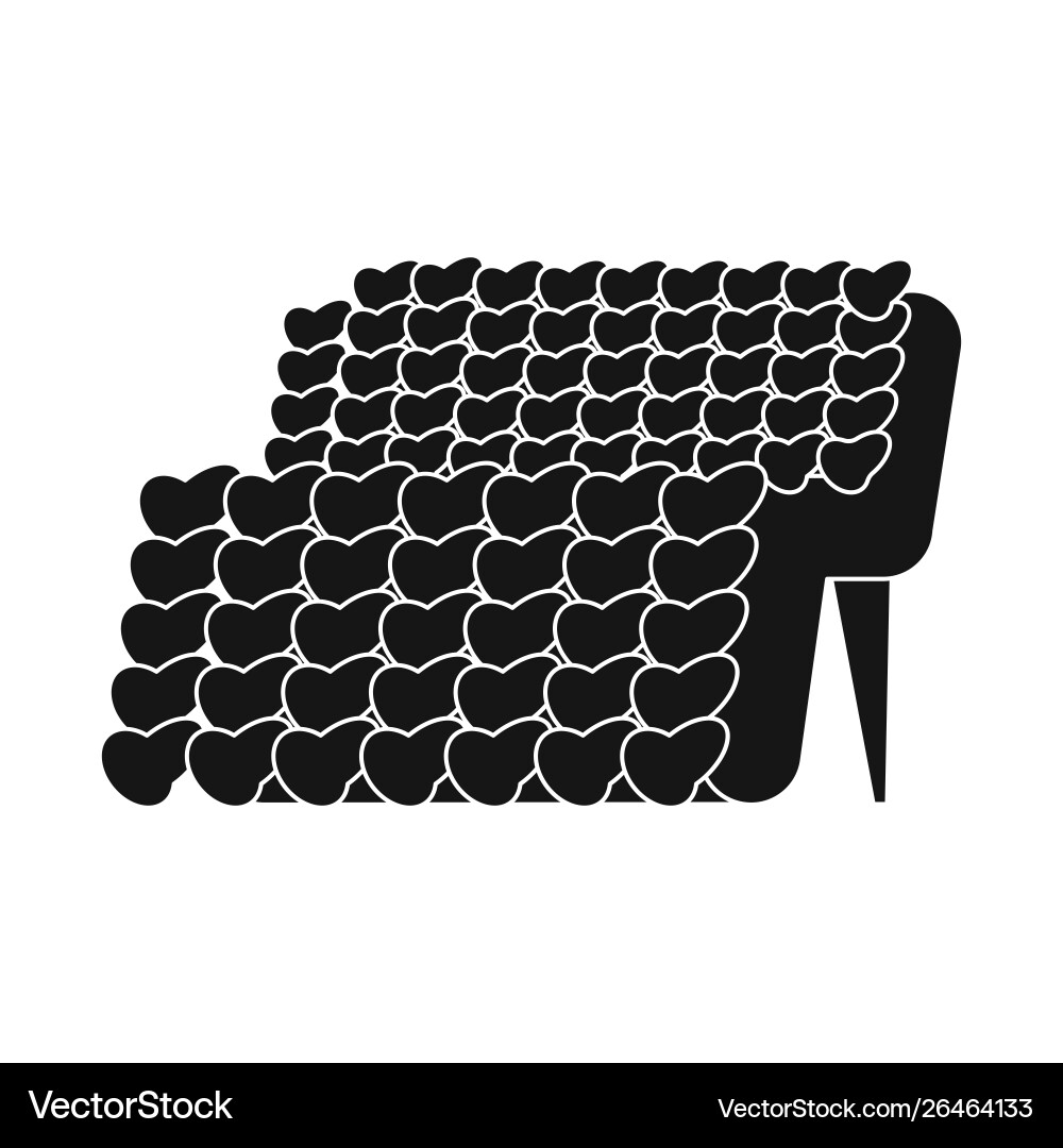 Isolated object knitted and sofa sign set Vector Image