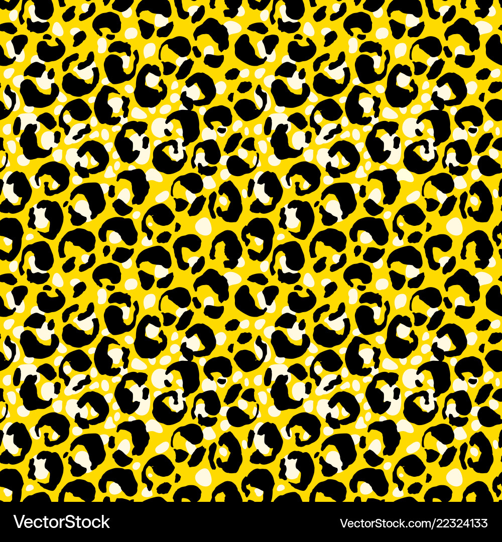 Leopard print seamless pattern vector image
