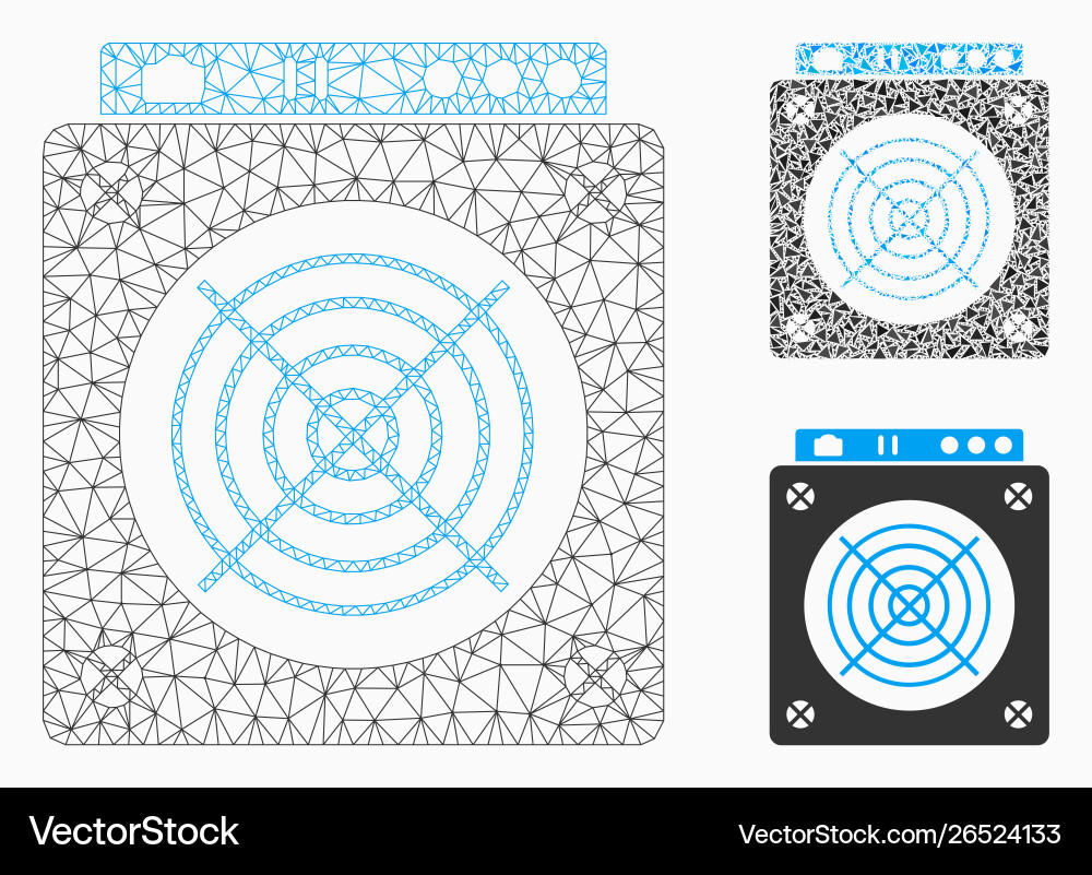 Mining asic hardware mesh wire frame model Mining asic hardware mesh wire frame model Vector Image