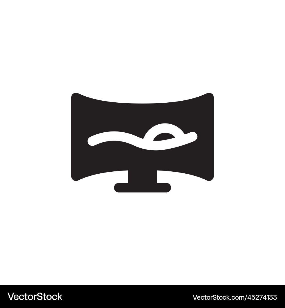 Monitor icon computer component solid style Monitor icon computer component solid style vector image