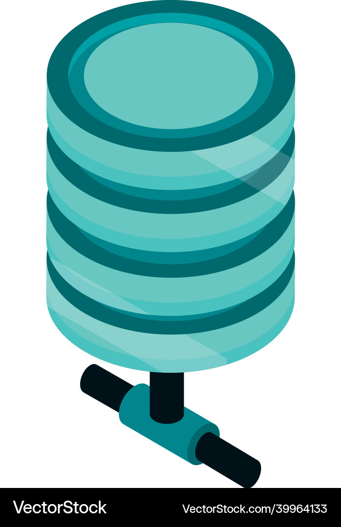 Network database isometric vector image