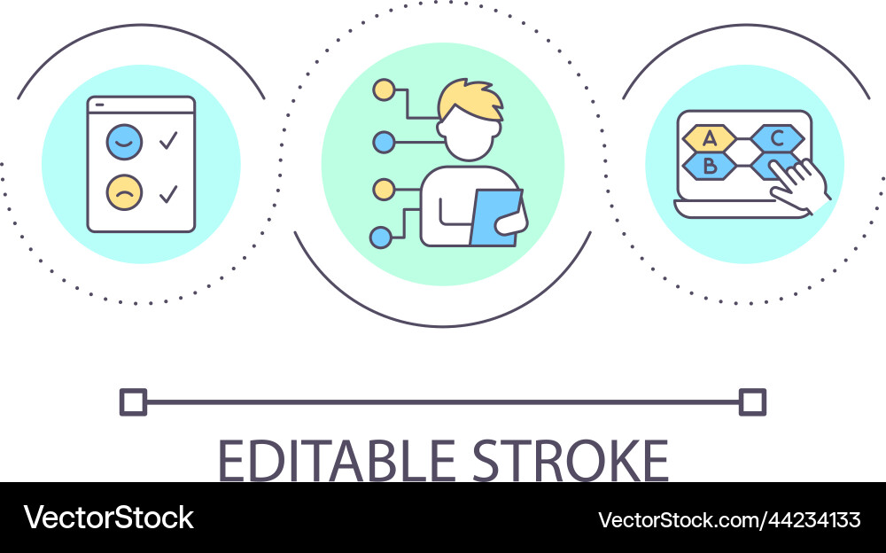 Online testing session loop concept icon Online testing session loop concept icon vector image