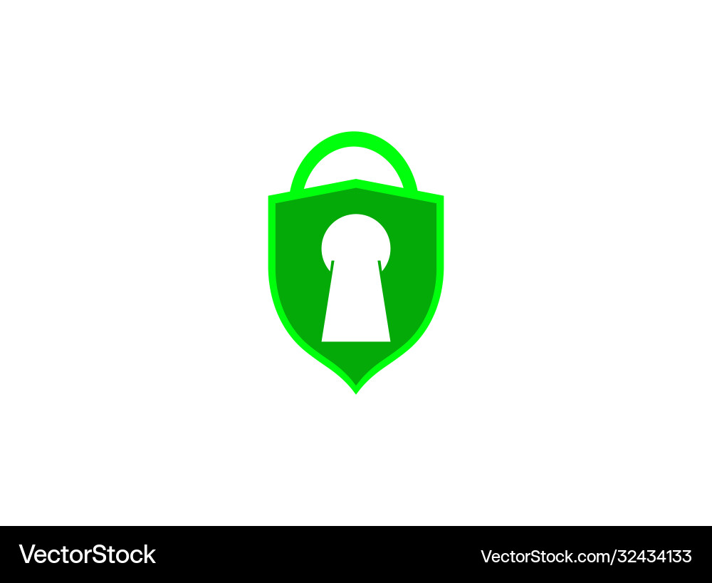 Shield lock safety secure access guard password Vector Image