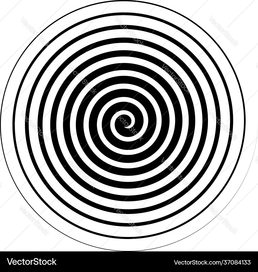 Spiral swirl twirl volute helix shape element Vector Image