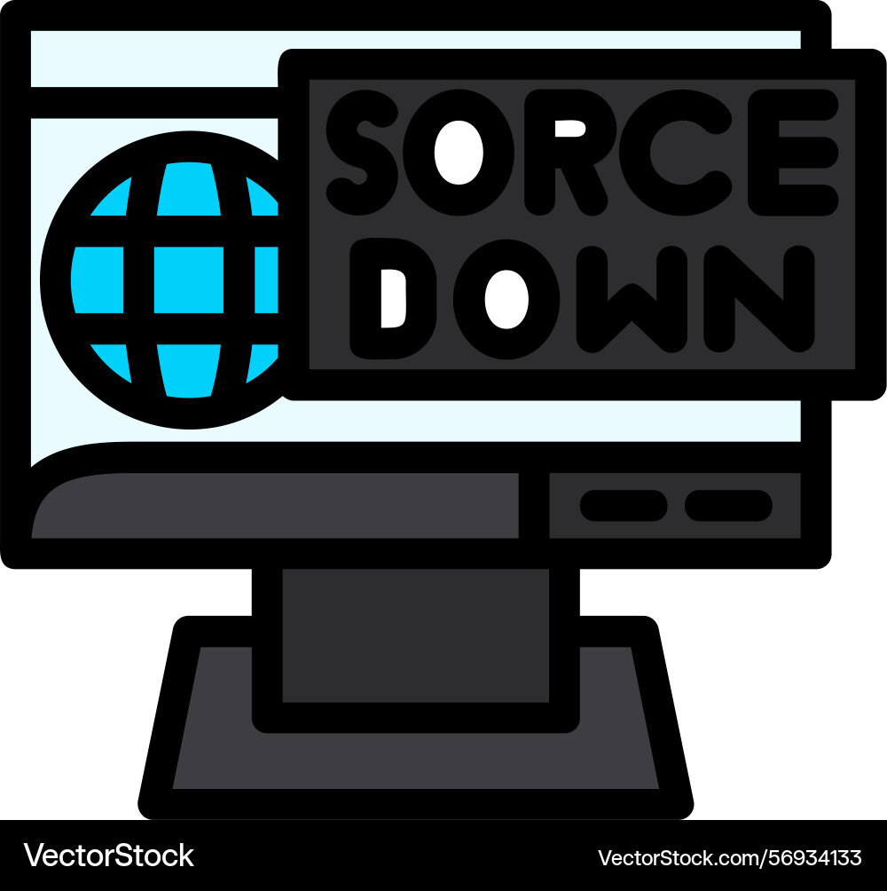 Traffic source line filled style icon design Vector Image