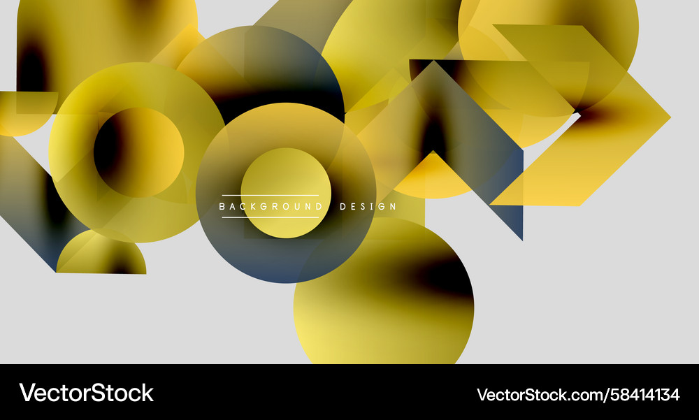 Abstract geometric shapes overlap creating Vector Image