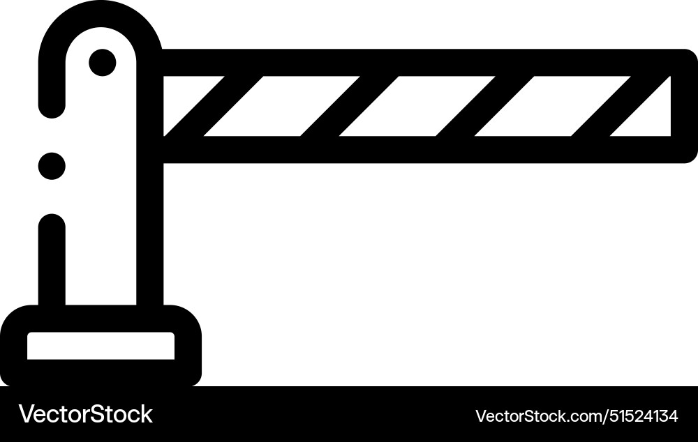 Barrier icon thin linear style design isolated Barrier icon thin linear style design isolated vector image