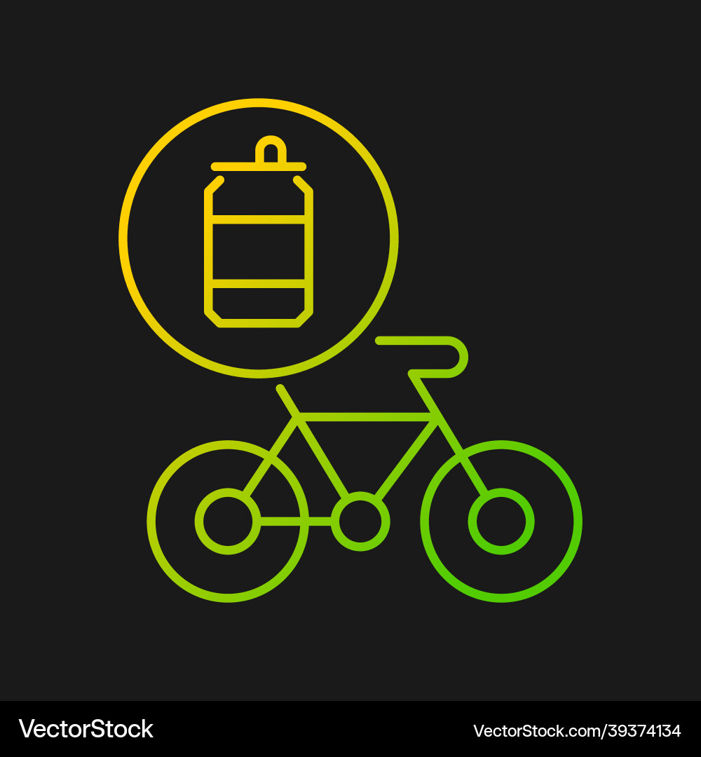 Bicycles made from steel cans gradient icon Vector Image
