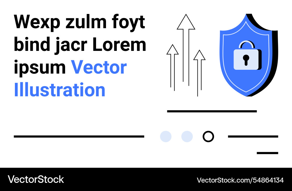 Digital security shield with arrows and text Digital security shield with arrows and text vector image