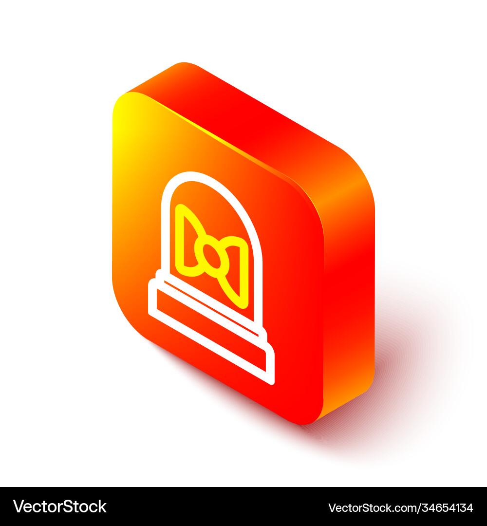 Isometric line motion sensor icon isolated Isometric line motion sensor icon isolated vector image
