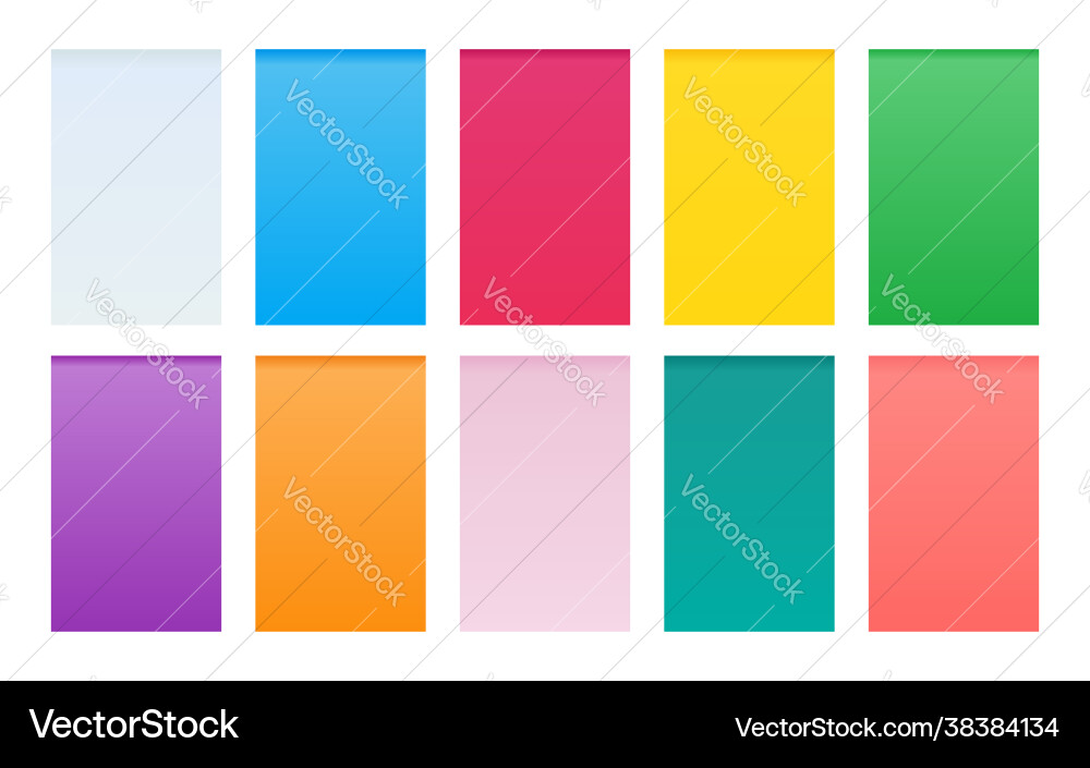 Material design gradient background set vector image
