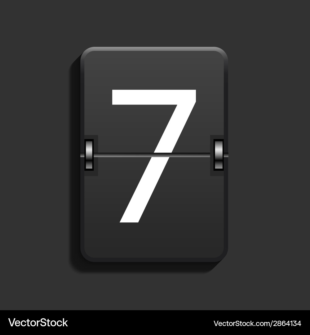 Modern numeric scoreboard with shadow vector image