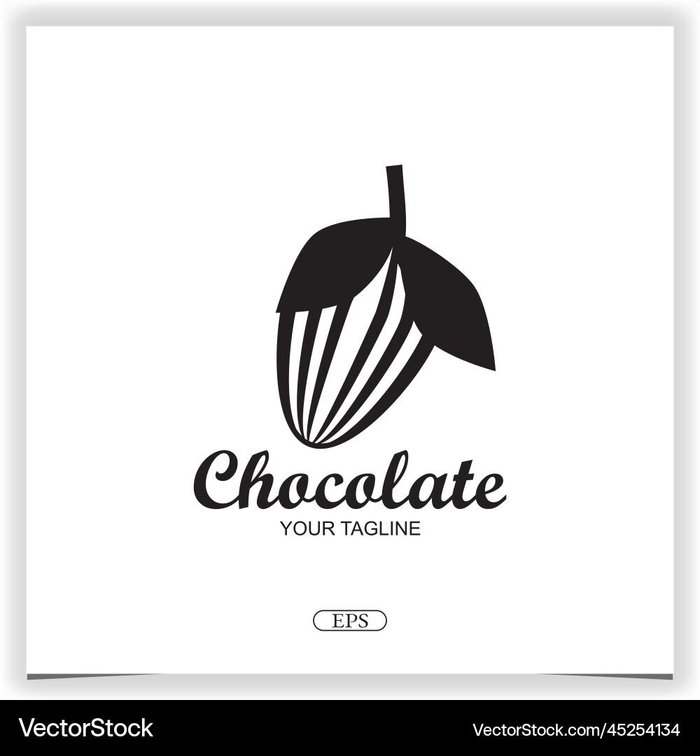 Schokoladenbohnen Logo Design Premium elegant Schokoladenbohnen Logo Design Premium elegant vektorbild