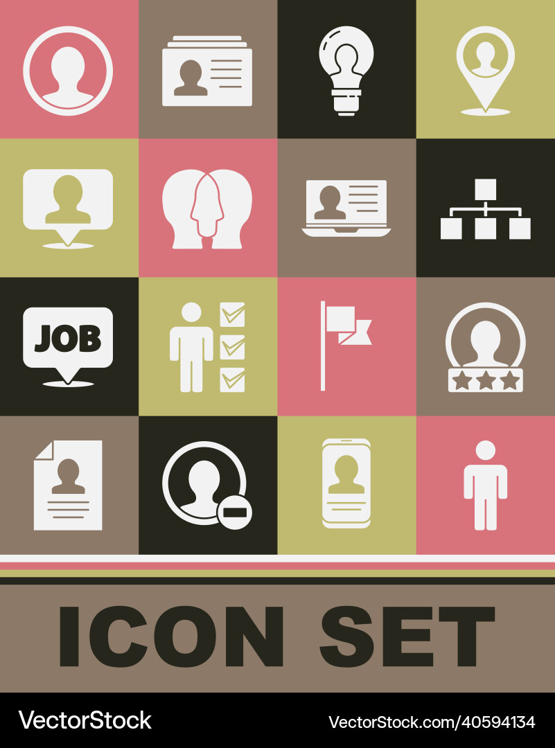 Set user of man create account screen hierarchy Set user of man create account screen hierarchy vector image
