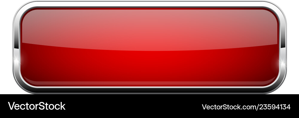 Shiny Red Glass Button vector image
