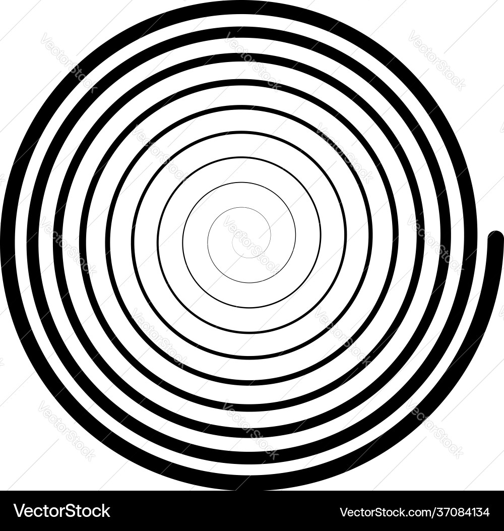 Spiral swirl twirl volute helix shape element Spiral swirl twirl volute helix shape element vector image