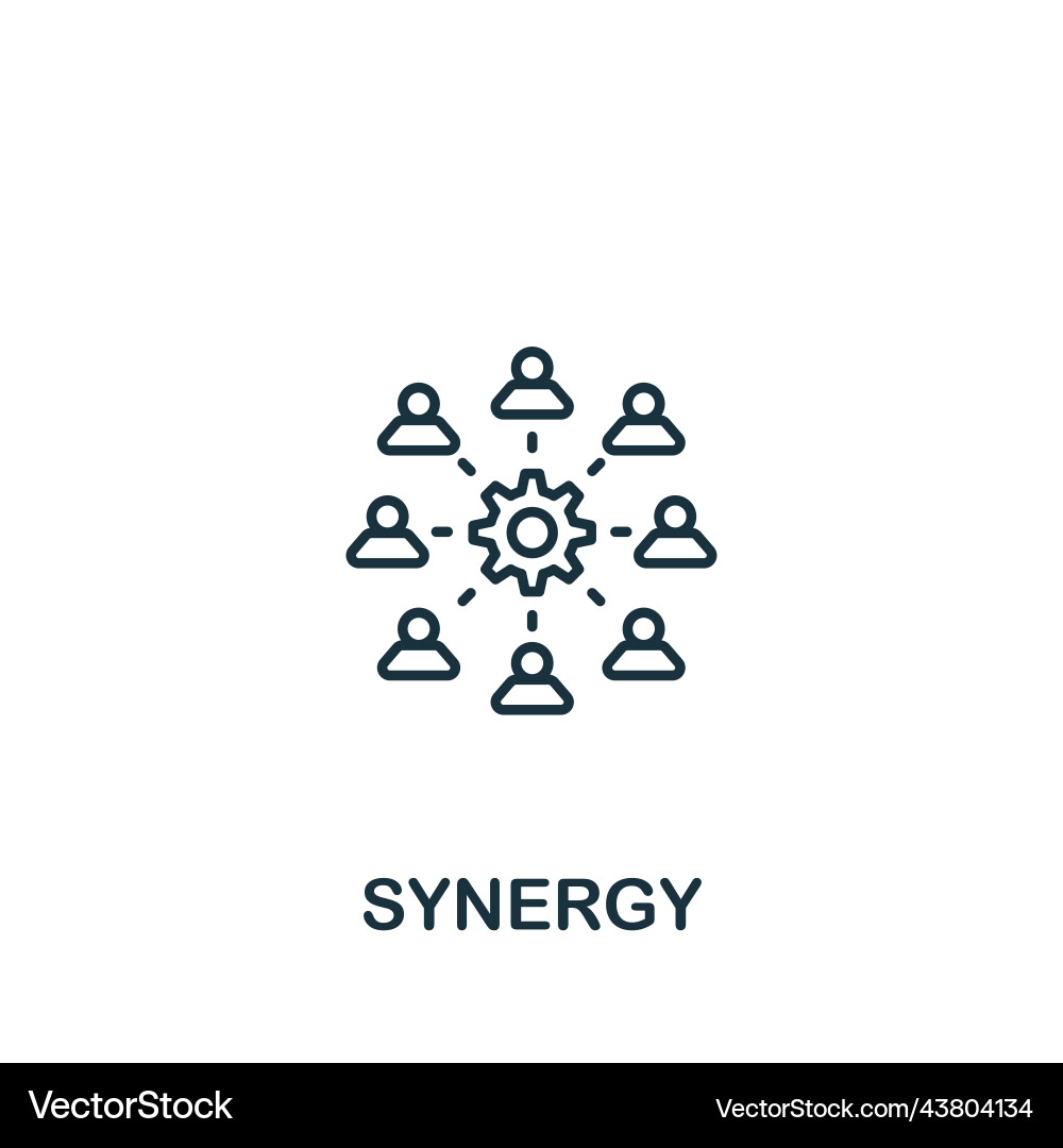 Synergy icon line simple for templates web Synergy icon line simple for templates web Vector Image