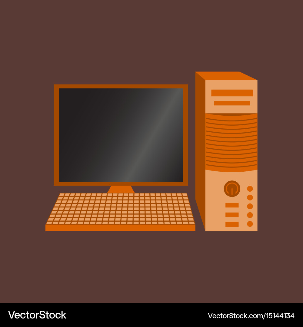 Technology gadget in flat design computer vector image