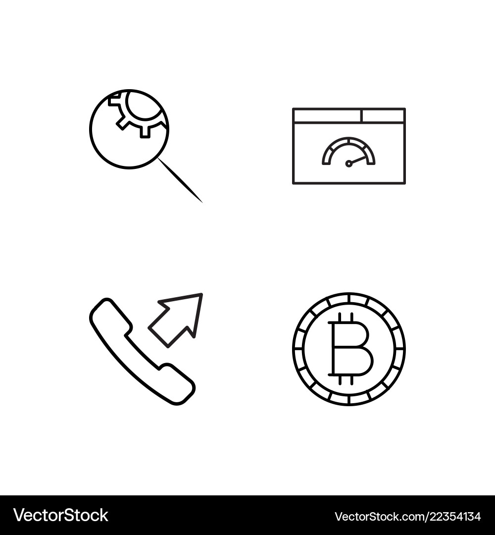Web simple outlined icons set Web simple outlined icons set Vector Image